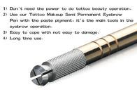 हस्तनिर्मित कॉस्मेटिक आइब्रो माइक्रोब्लैडिंग टूल गोल्ड मैनुअल टैटू पेन