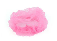 Pink Disposable Hair Bonnets Nonwoven Cap Breathable Dust Cap For Tattoo 20 pcs